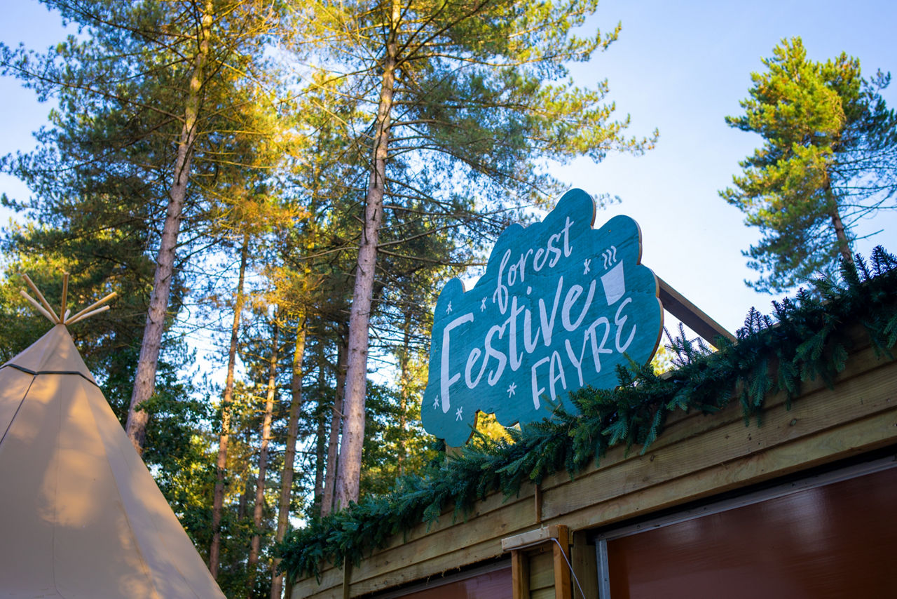 Forest Festive Fayre sign.